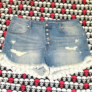 Mossimo High Rise Lace Trim Shorts